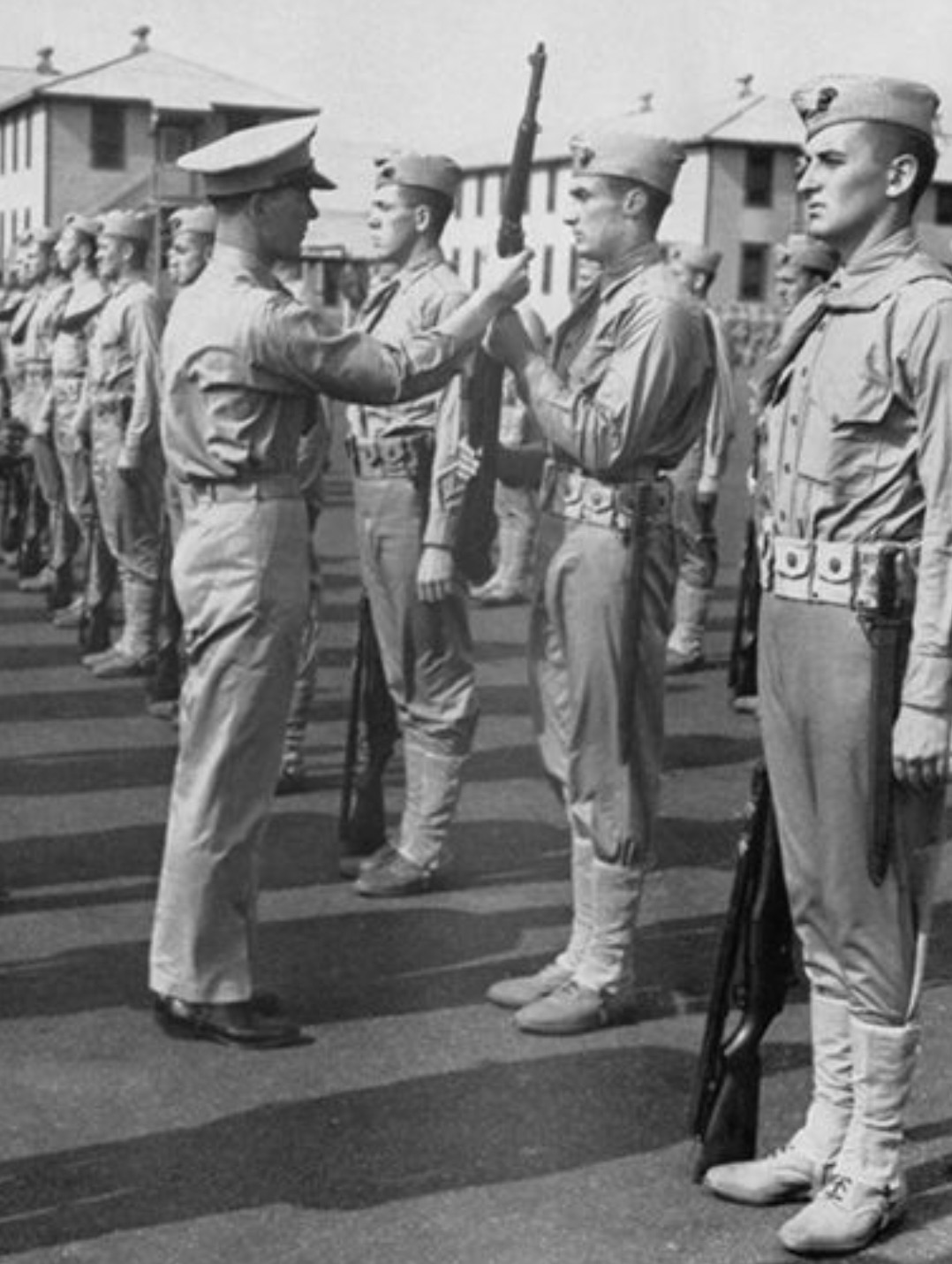 Inspections from the sergeant. 